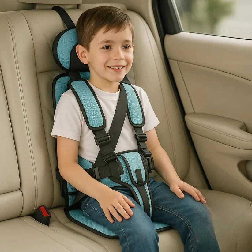 Child Travel Seat Five-Point Harness Foldable & Washable Cover
