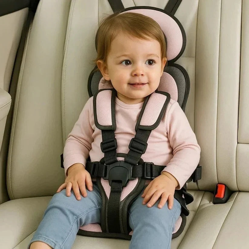 Child Travel Seat Five-Point Harness Foldable & Washable Cover