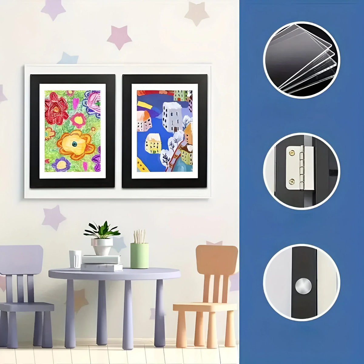 Children's Art Frame Flip-Top Stores 150 Drawings
