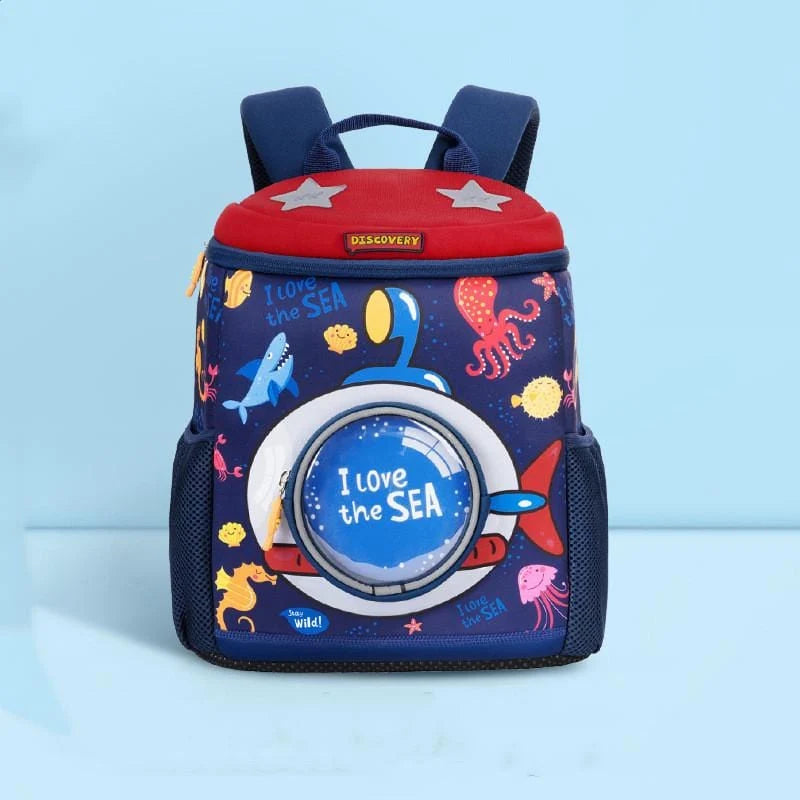 Children's Backpack Dinosaur Print Waterproof Padded & Adjustable Straps