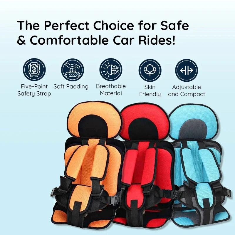 Children’s Car Seat Cushion Breathable Mesh Five-Point Harness