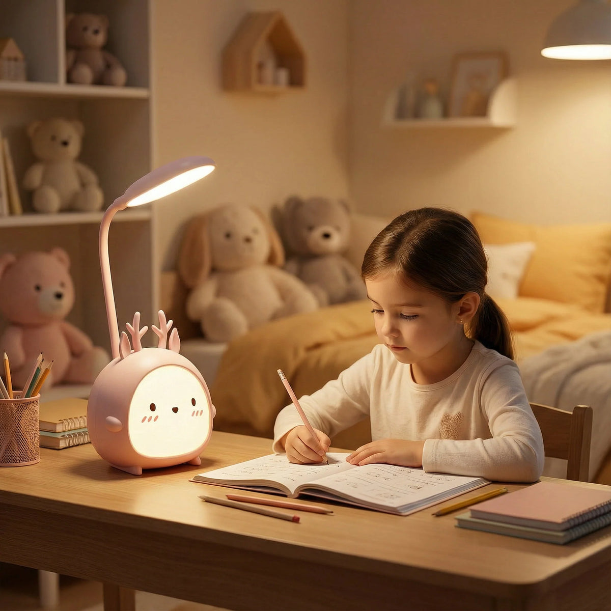 Children's Desk Lamp Flexible Arm LED USB Rechargeable