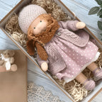 Children's Doll Handmade Organic Cotton & Wool Hypoallergenic Filling