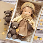 Children's Doll Handmade Organic Cotton & Wool Hypoallergenic Filling