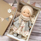 Children's Doll Handmade Organic Cotton & Wool Hypoallergenic Filling