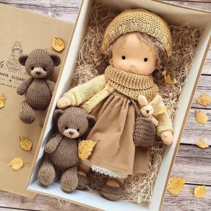 Children's Doll Waldorf-Style Organic Cotton Hypoallergenic Filling
