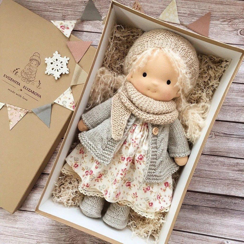 Children's Doll Waldorf-Style Organic Cotton Hypoallergenic Filling