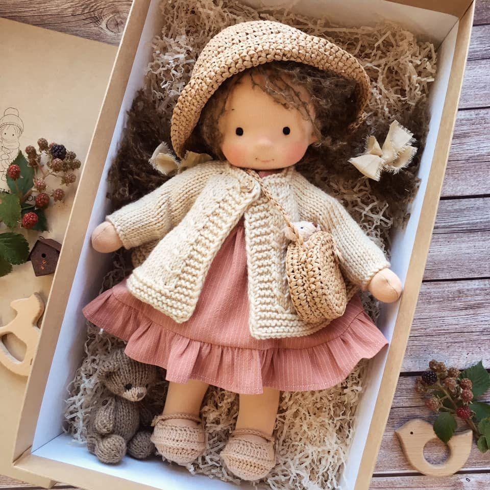 Children's Doll Waldorf-Style Organic Cotton Hypoallergenic Filling