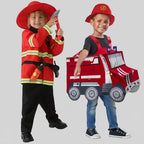 Children's Firefighter Costume Reflective Stripes Complete Set