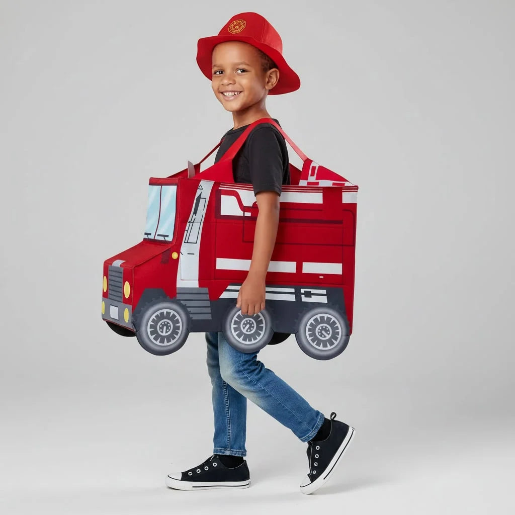Children's Firefighter Costume Reflective Stripes Complete Set