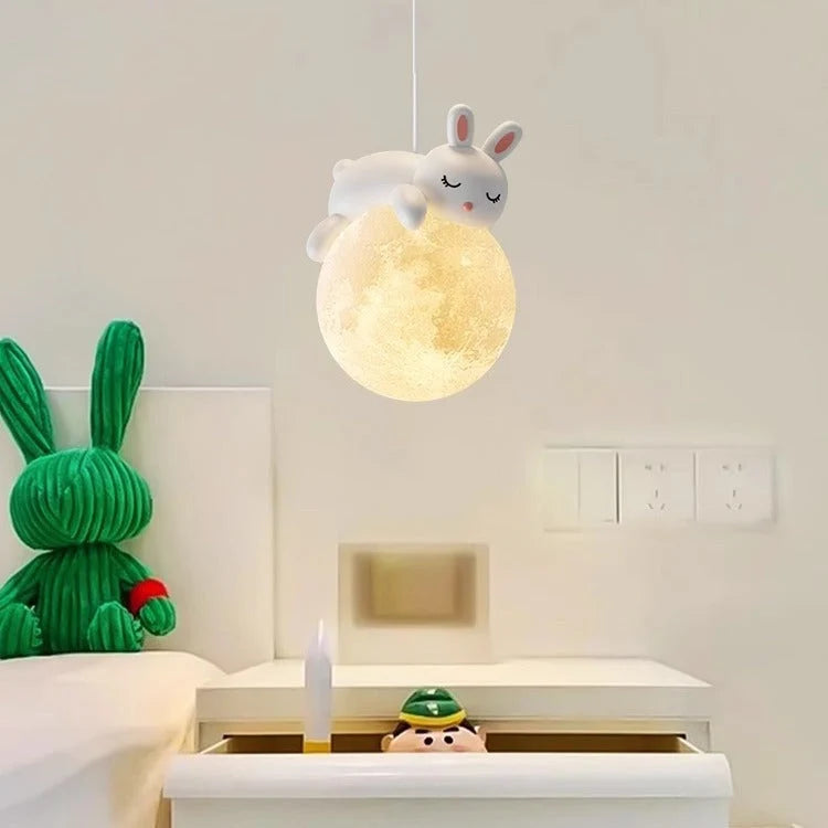 Children's Pendant Lamp Soft Diffused Shade Adjustable Height