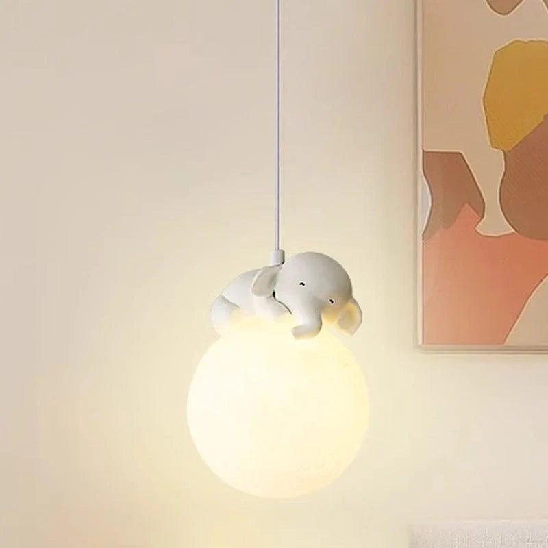 Children's Pendant Lamp Soft Diffused Shade Adjustable Height