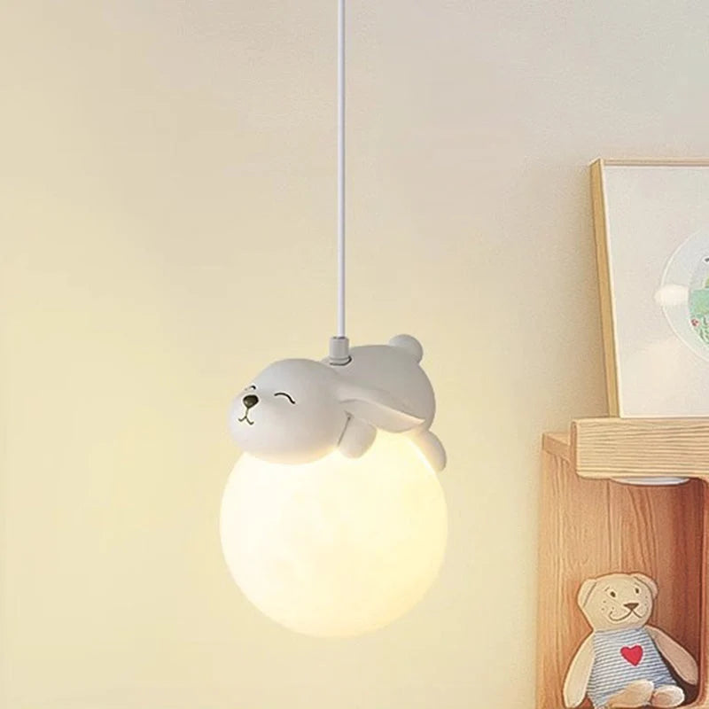 Children's Pendant Lamp Soft Diffused Shade Adjustable Height