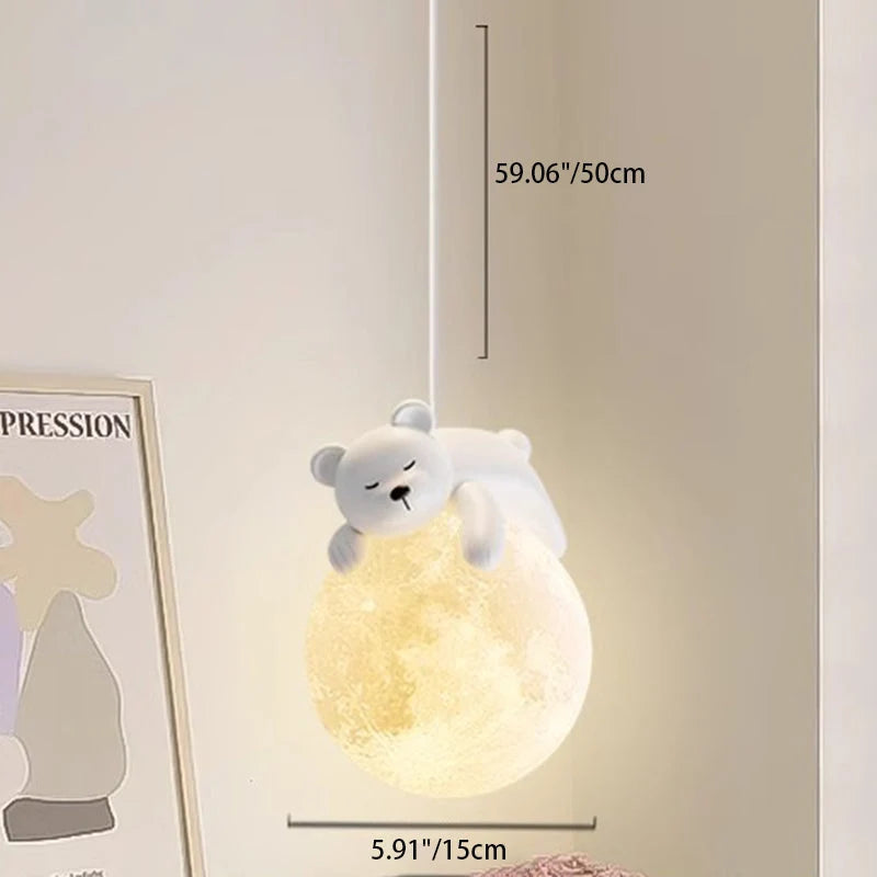 Children's Pendant Lamp Soft Diffused Shade Adjustable Height
