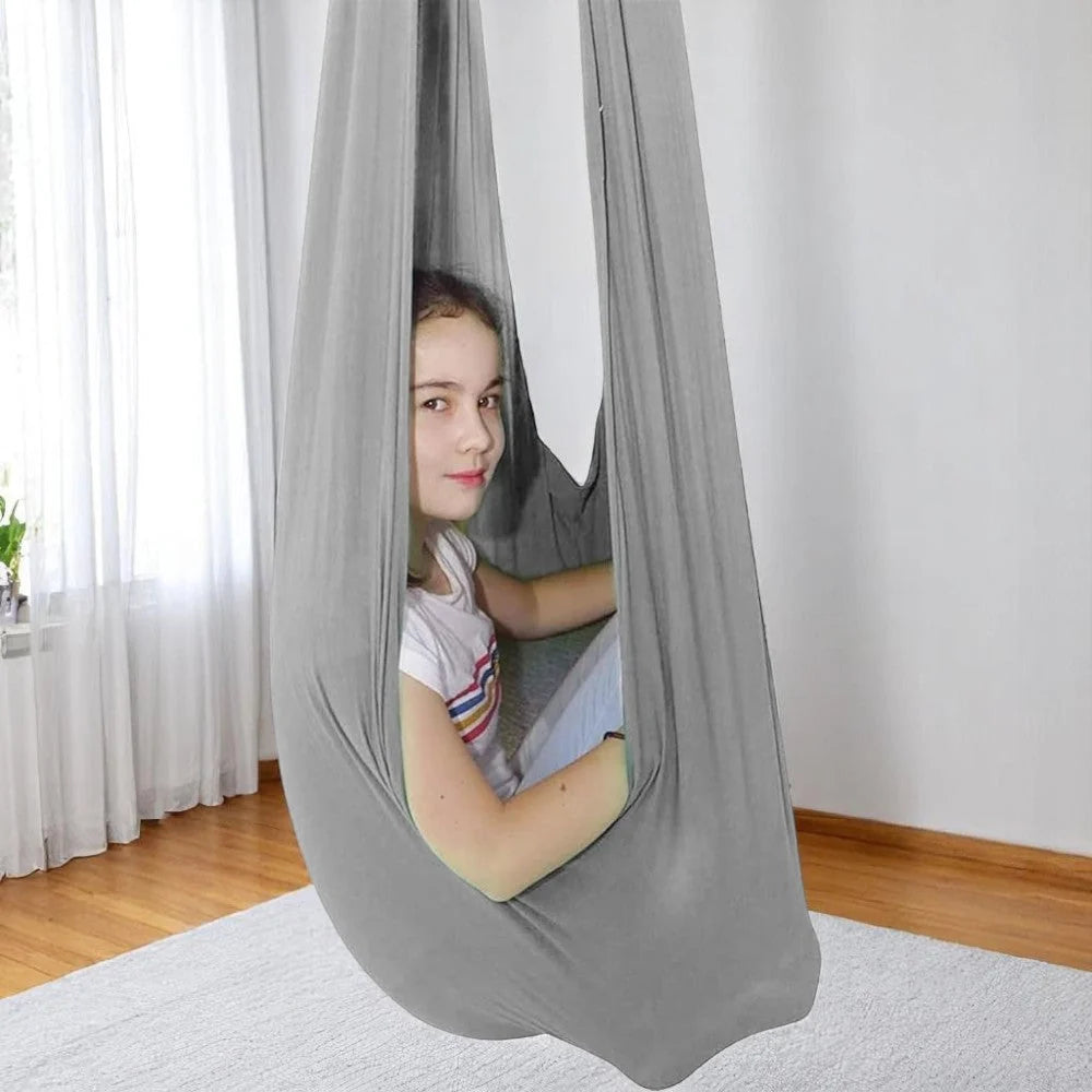 Children's Sensory Swing Elastic Fabric Rope & Hook