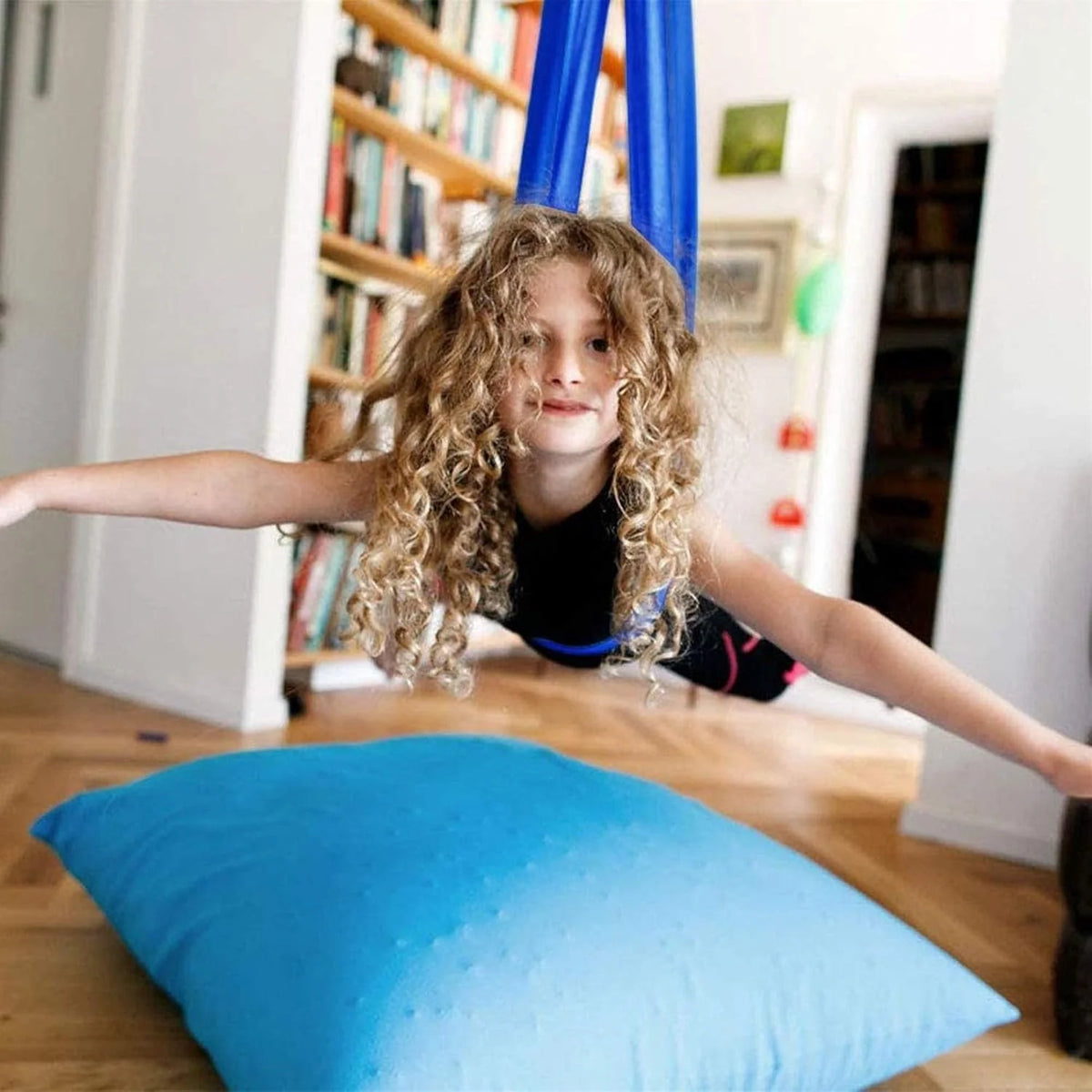 Children's Sensory Swing Elastic Fabric Rope & Hook