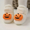 Children's Slippers Ankle-High Fleece-Lined Slip-On Halloween Prints