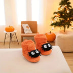 Children's Slippers Ankle-High Fleece-Lined Slip-On Halloween Prints