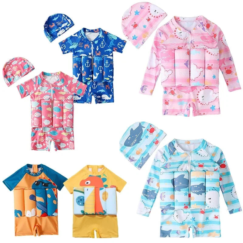 Children's Swimsuit Adjustable Flotation Removable Foam Floaters UPF 50+