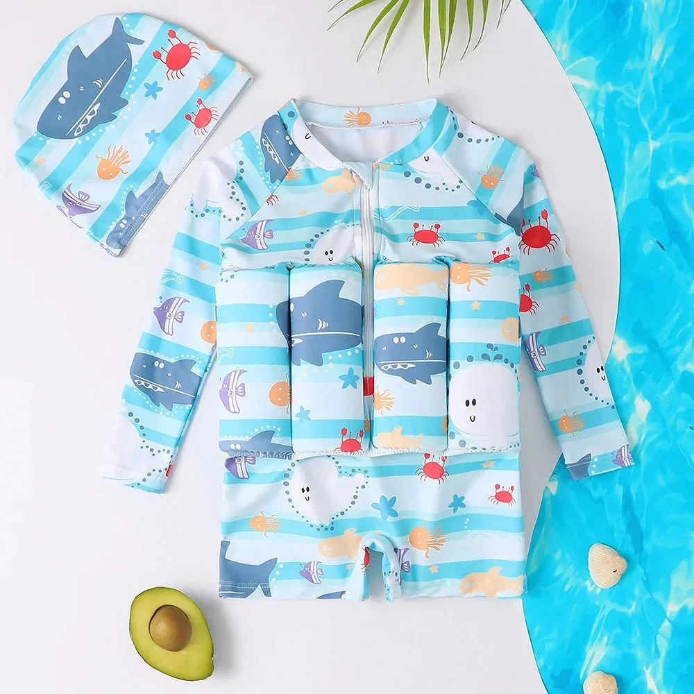 Children's Swimsuit Adjustable Flotation Removable Foam Floaters UPF 50+