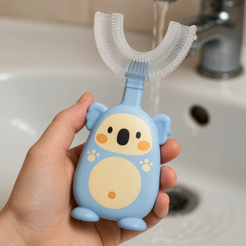 Children's Toothbrush U-Shaped 360-Degree Silicone BPA-Free
