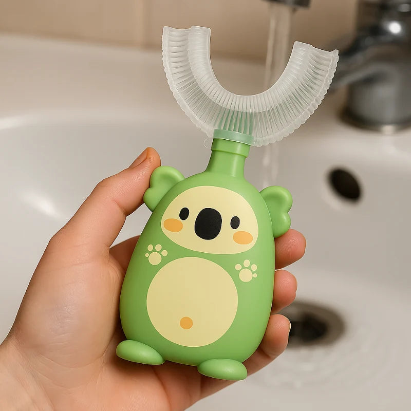Children's Toothbrush U-Shaped 360-Degree Silicone BPA-Free