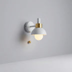 Children's Wall Sconce Pastel Shade Pull Switch