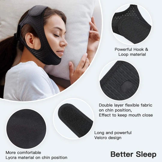 Chin Strap Anti-Snoring Adjustable Breathable Washable