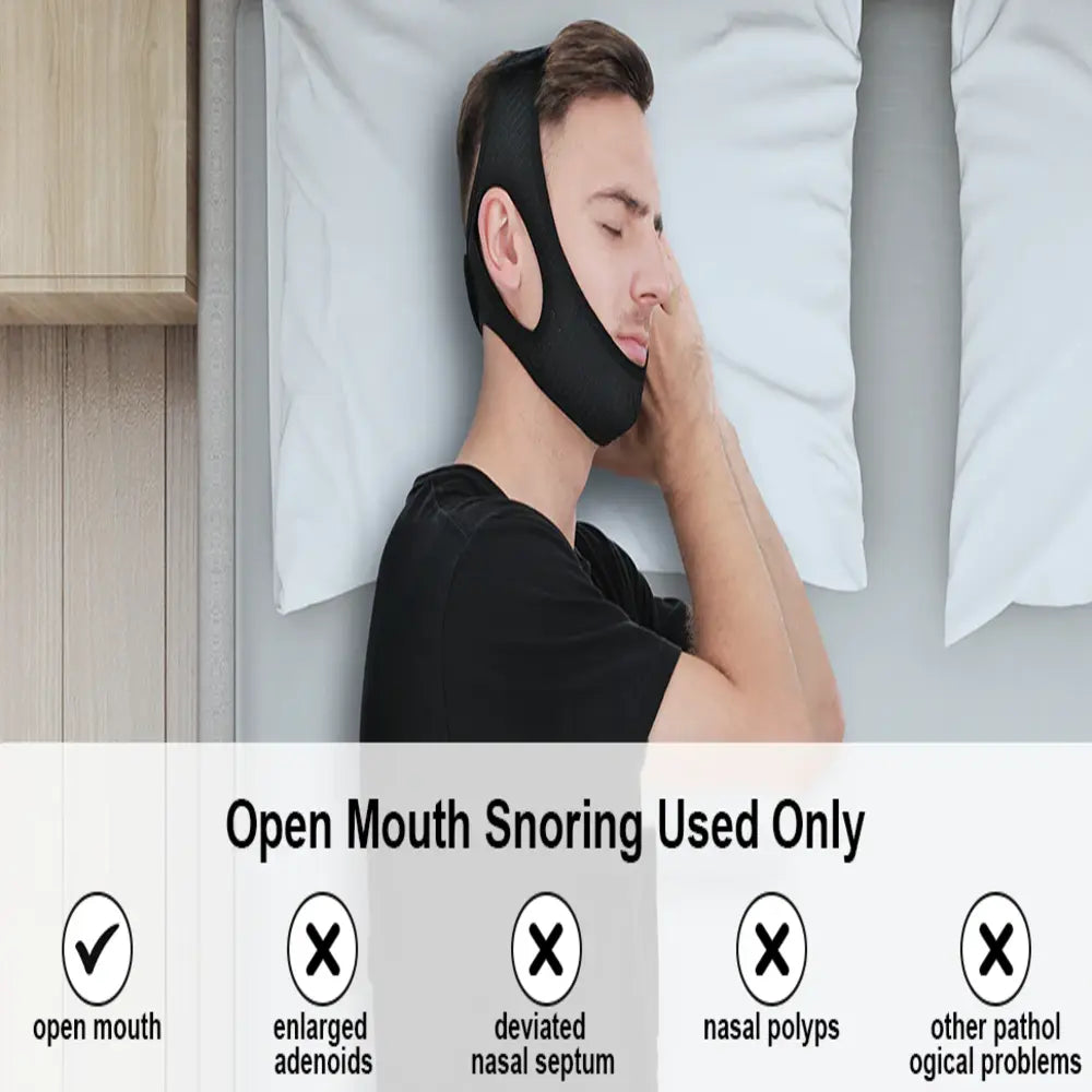 Chin Strap Anti-Snoring Adjustable Breathable Washable