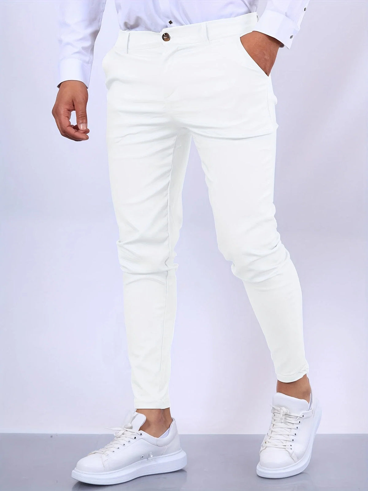 Chino Pants Slim Tailored Fit Soft Stretch Fabric