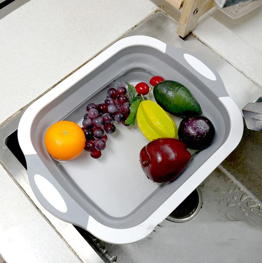 Chopping Block Foldable Colander Space-Saving