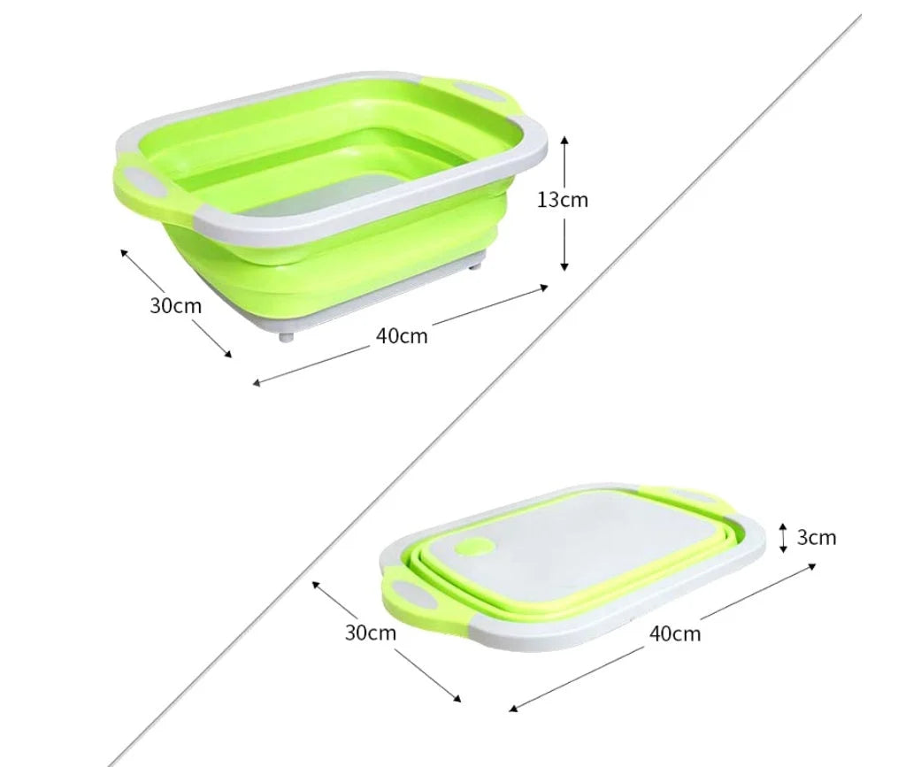Chopping Block Foldable Colander Space-Saving