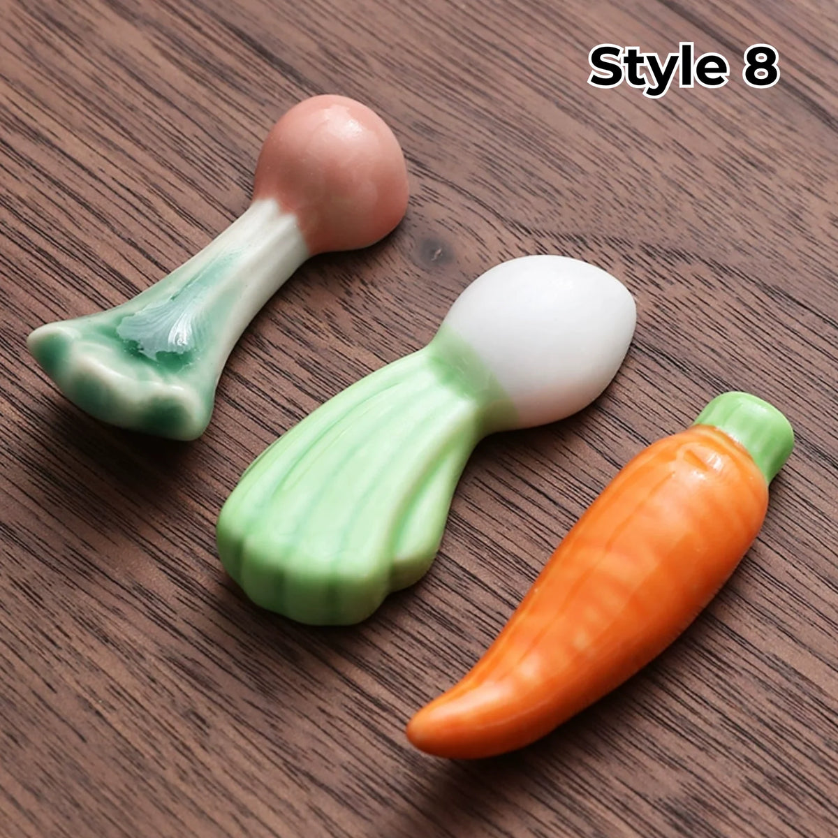 Chopstick Rest Set Handcrafted Ceramic Hand-Painted Set of 3