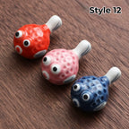 Chopstick Rest Set Handcrafted Ceramic Hand-Painted Set of 3