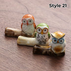 Chopstick Rest Set Handcrafted Ceramic Hand-Painted Set of 3