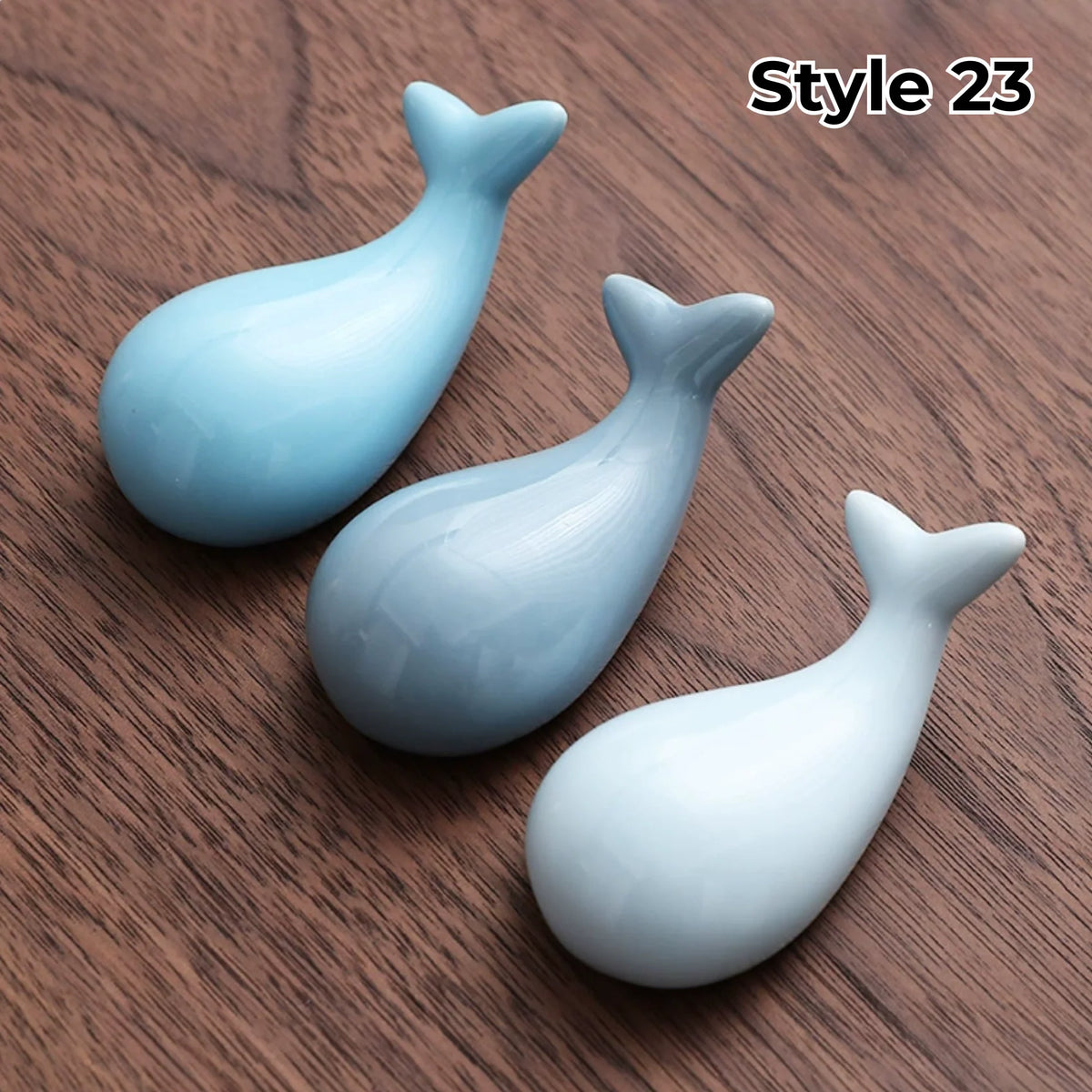 Chopstick Rest Set Handcrafted Ceramic Hand-Painted Set of 3