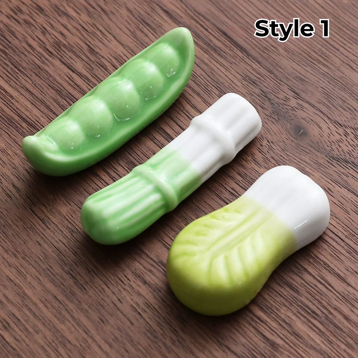 Chopstick Rest Set Handcrafted Ceramic Hand-Painted Set of 3