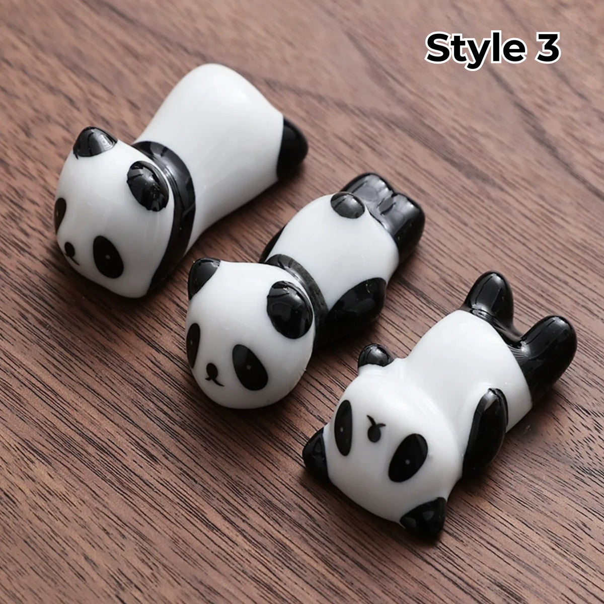 Chopstick Rest Set Handcrafted Ceramic Hand-Painted Set of 3