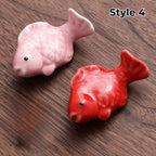 Chopstick Rest Set Handcrafted Ceramic Hand-Painted Set of 3
