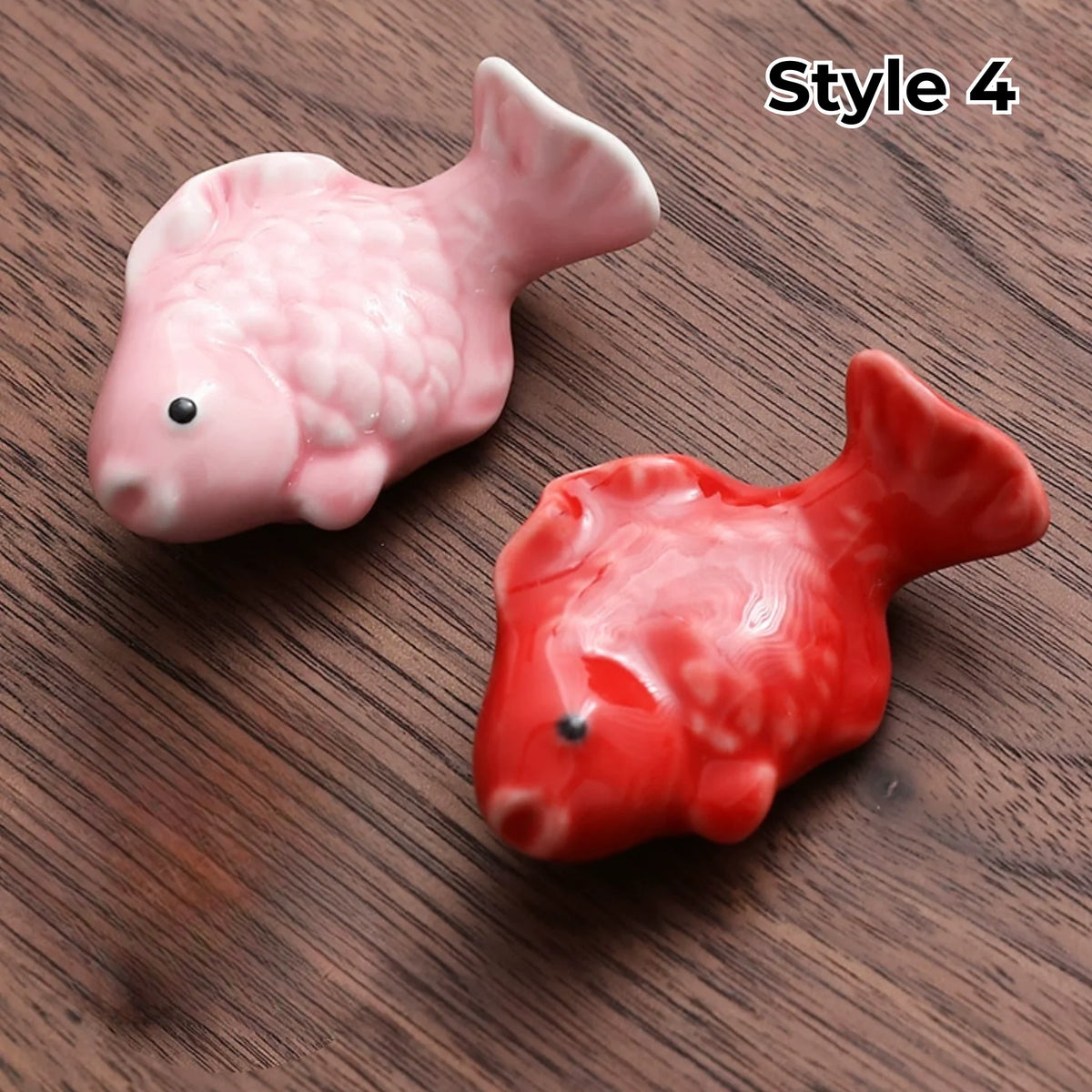 Chopstick Rest Set Handcrafted Ceramic Hand-Painted Set of 3