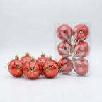 Christmas Bauble Set Snowflake Design Shatterproof Set of 6