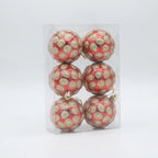 Christmas Bauble Set Snowflake Design Shatterproof Set of 6