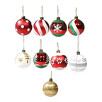Christmas Bauble Set Snowflake Design Shatterproof Set of 6