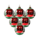 Christmas Bauble Set Snowflake Design Shatterproof Set of 6