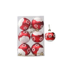 Christmas Bauble Set Snowflake Design Shatterproof Set of 6