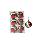 Christmas Bauble Set Snowflake Design Shatterproof Set of 6