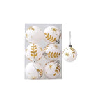 Christmas Bauble Set Snowflake Design Shatterproof Set of 6