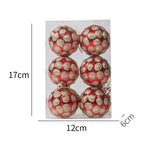 Christmas Bauble Set Snowflake Design Shatterproof Set of 6