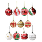 Christmas Bauble Set Snowflake Design Shatterproof Set of 6