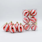 Christmas Bauble Set Snowflake Design Shatterproof Set of 6